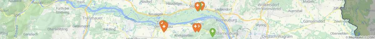 Kartenansicht für Apotheken-Notdienste in der Nähe von Zeiselmauer-Wolfpassing (Tulln, Niederösterreich)